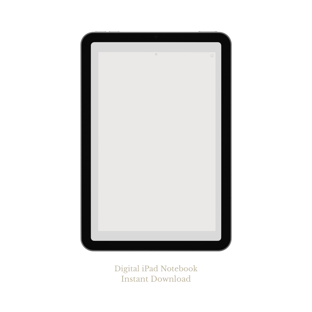 Minimal Digital Notebook for iPad - Neutral Aesthetic PDF